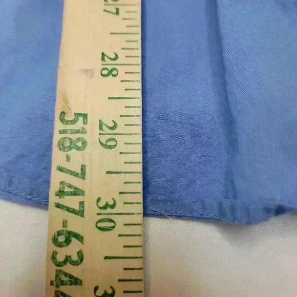 Woman Within Perfect Pintuck Top Women 1X 22/24 Blue Tunic Classic Career Office - Picture 10 of 14